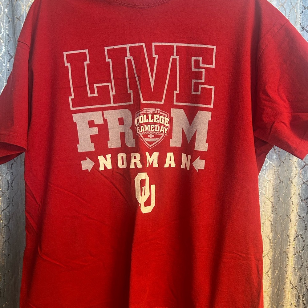 Red ESPN College Gameday T-Shirt OU